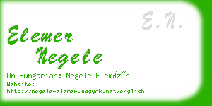 elemer negele business card